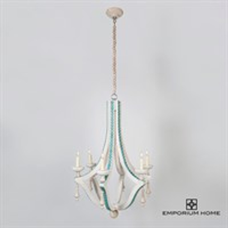 Global Views Cabochon Chandelier-Turquoise WDSEH8007-GV