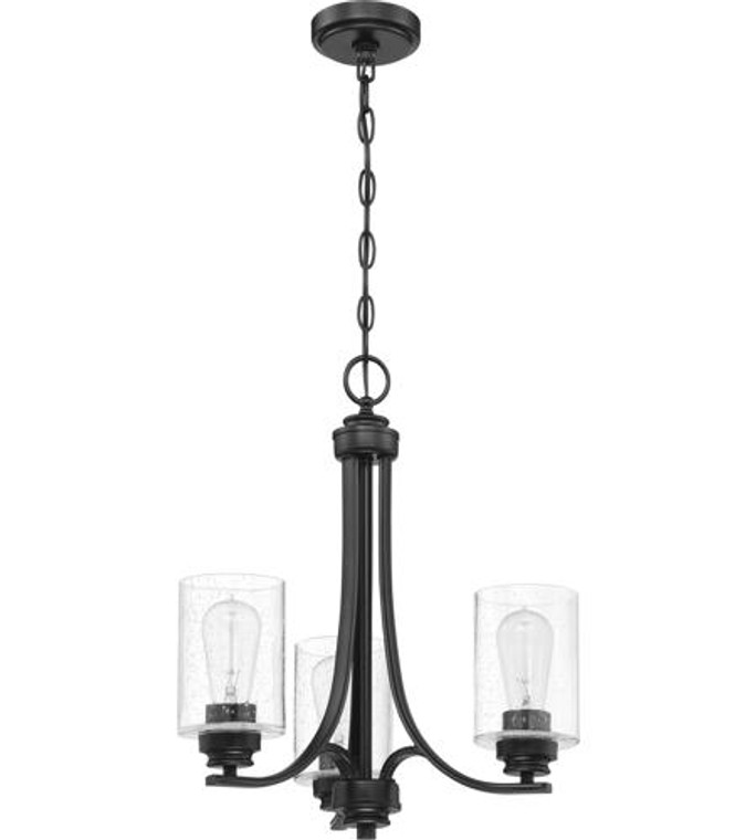 Craftmade 3 Light Chandelier in Flat Black 50523-FB