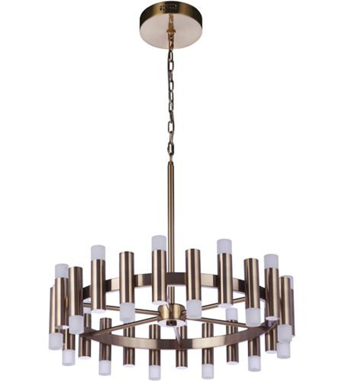 Craftmade Simple Lux 24 Light LED Chandelier in Satin Brass 57524-SB-LED