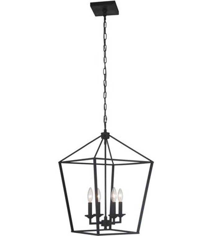 Craftmade 4 Light Foyer in Flat Black 52935-FB