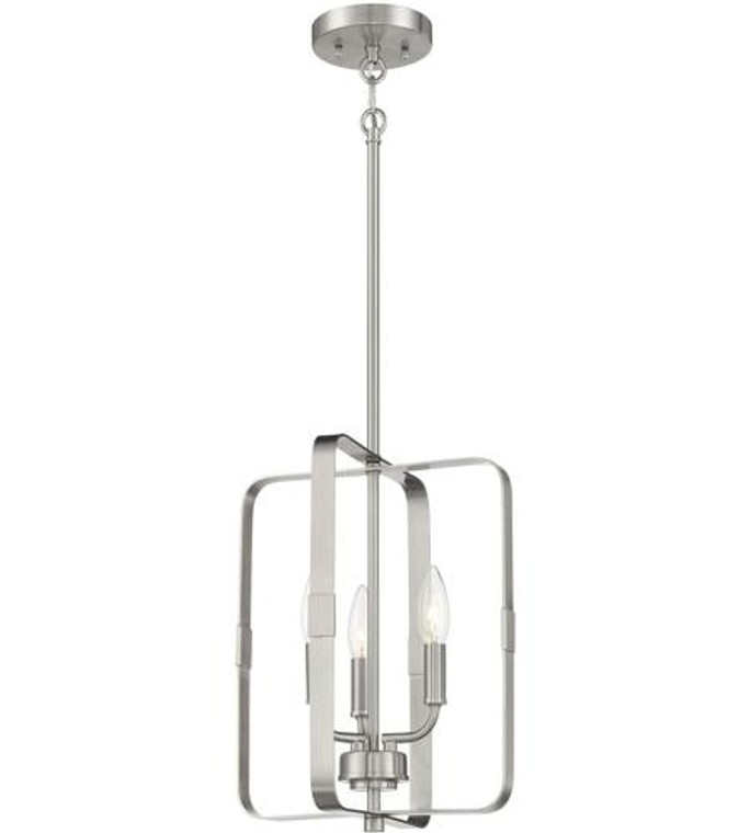 Craftmade Stowe Foyer 3  Light in Brushed Polished Nickel 56033-BNK