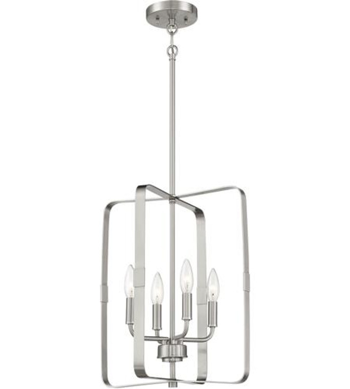 Craftmade Stowe Foyer 4  Light in Brushed Polished Nickel 56034-BNK