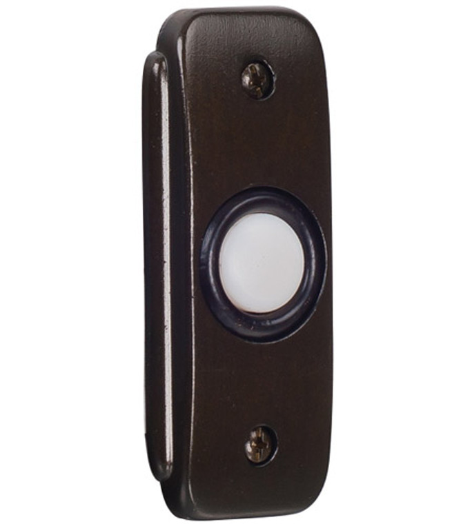 Craftmade Stepped Rectangle Lighted Push Button in Bronze in Bronze BR2-BZ