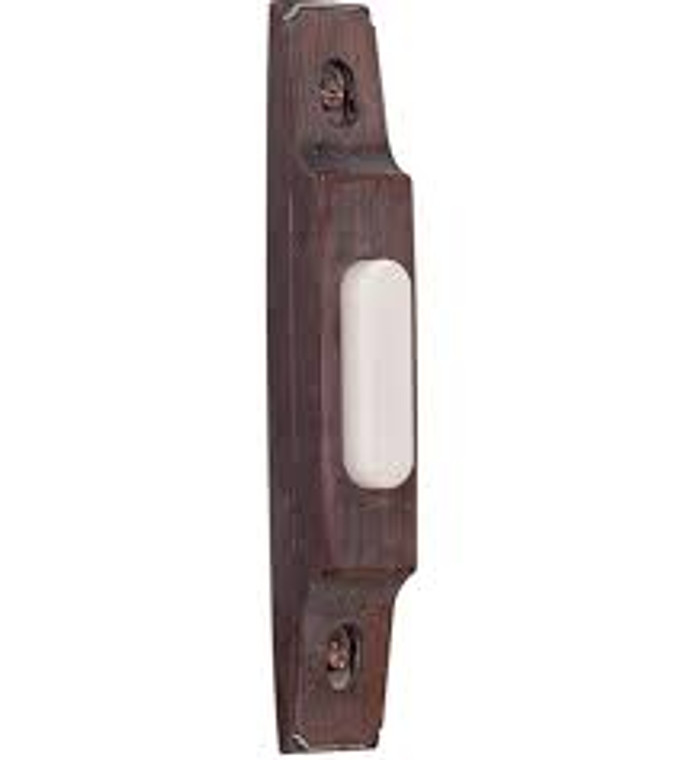 Craftmade Surface Mount Thin Profile Lighted Push Button in Rustic Brick in Root Beer BS3-RB