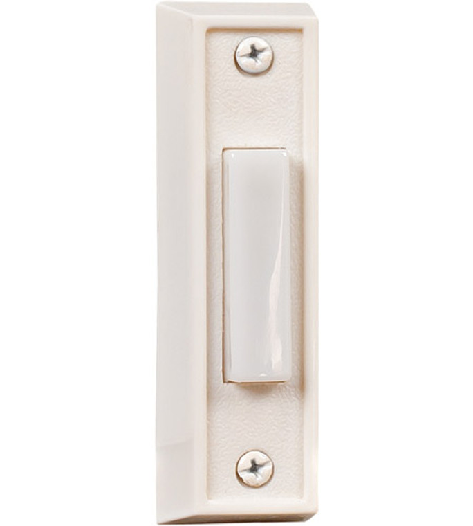 Craftmade Surface Mount Rectangle Lighted Push Button in White in White BS6-W