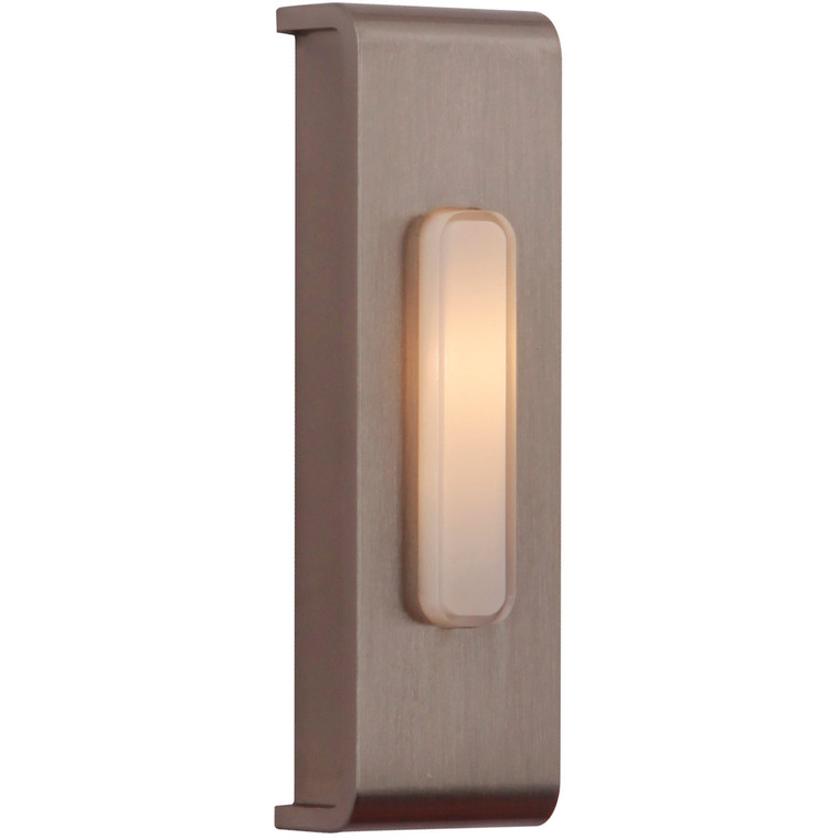 Craftmade Surface Mount Lighted Push Button with Waterfall Edge Rectangle in Brushed Polished Nickel in Brushed Polished Nickel PB5001-BNK