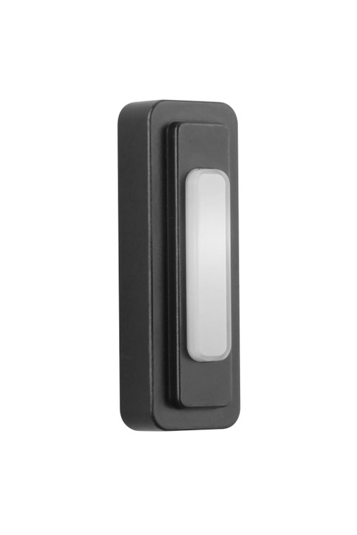Craftmade Surface Mount Lighted Push Button, Tiered in Flat Black in Flat Black PB5002-FB