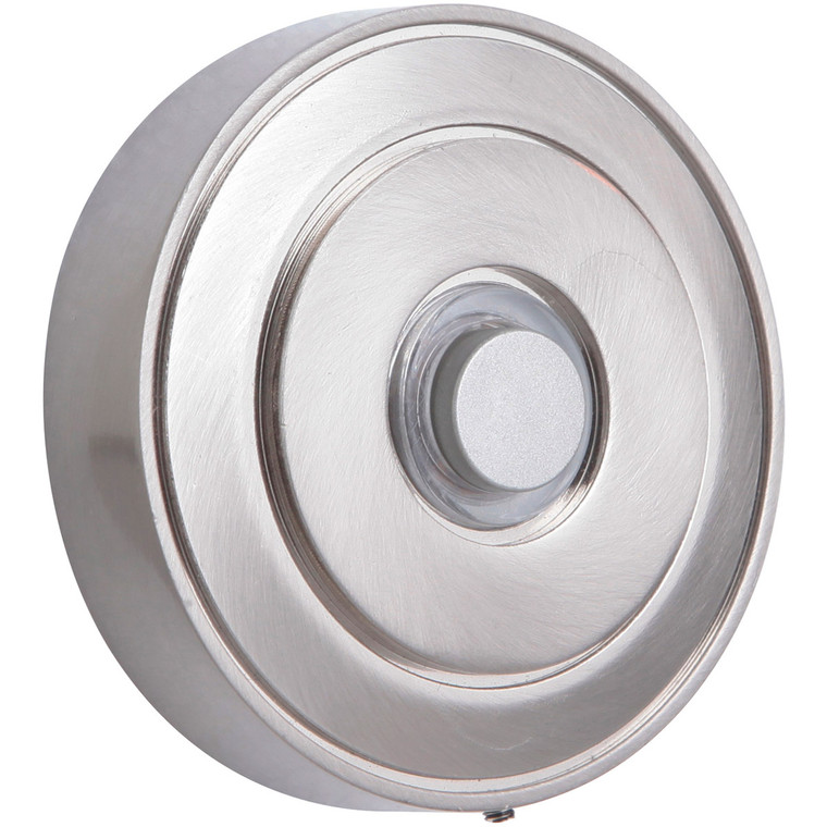 Craftmade Surface Mount Lighted Push Button, with Round LED Halo Light in Brushed Polished Nickel in Brushed Polished Nickel PB5003-BNK