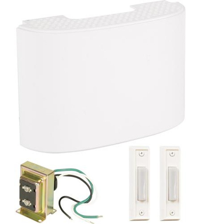 Craftmade Designer Chime Kit in White w/ 2 White Buttons in White CK2000-W