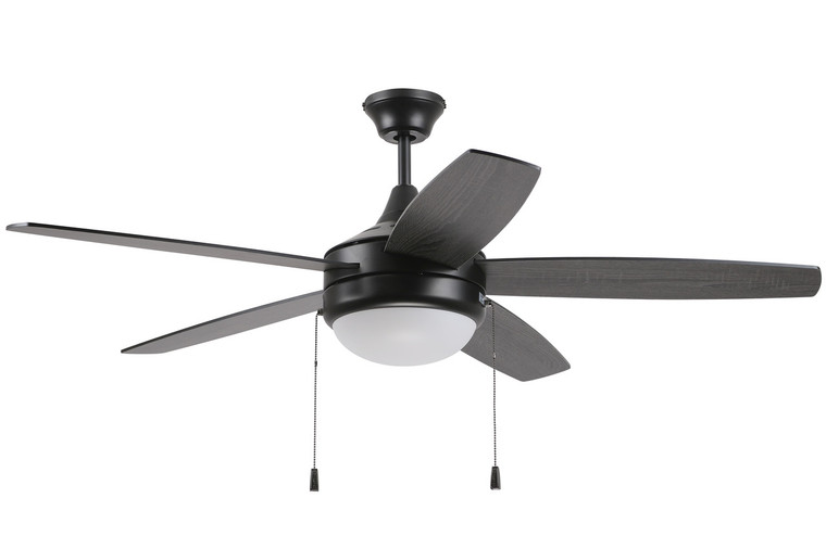 Craftmade 52" Ceiling Fan with Blades and Light Kit in Flat Black EPHA52FB5