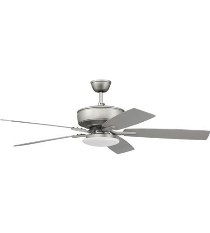 Craftmade 52" Pro Plus Fan with Low Profile Light Kit and Blades in Brushed Satin Nickel in Brushed Satin Nickel P112BN5-52BNGW