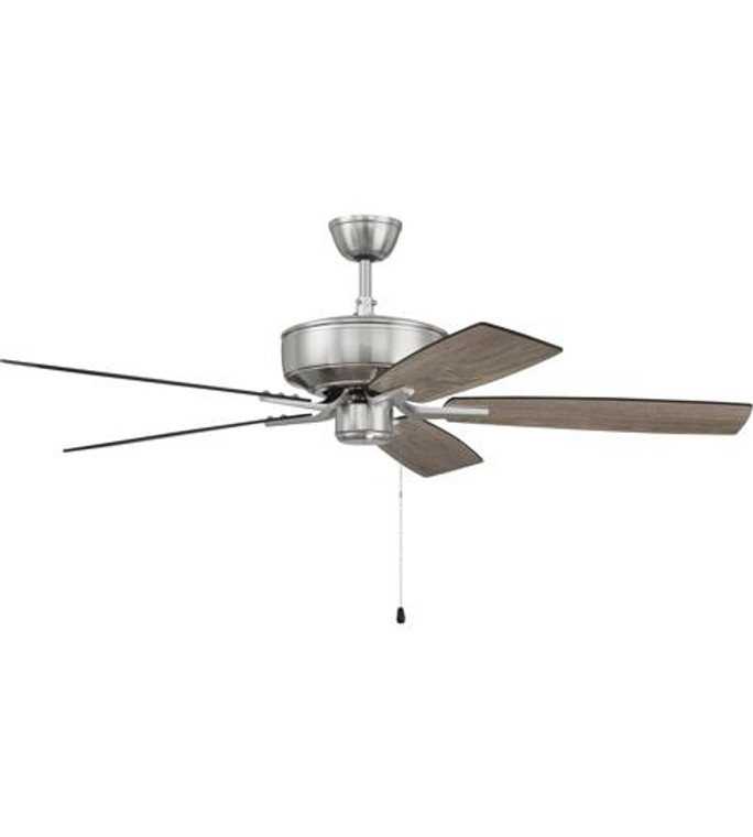 Craftmade 52" Pro Plus Fan with Blades in Brushed Polished Nickel in Brushed Polished Nickel P52BNK5-52DWGWN