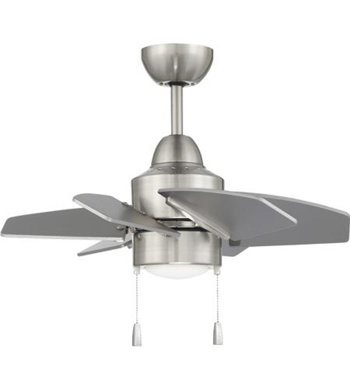 Craftmade 24" Propel II Ceiling Fan with Blades and Light Kit in Brushed Polished Nickel PPT24BNK6