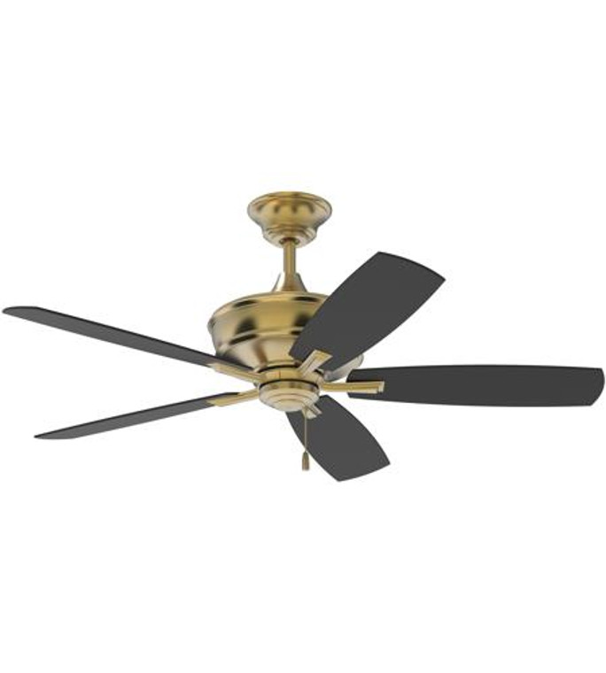 Craftmade 56" Ceiling Fan with Blades and Light Kit in Satin Brass SLN56SB5