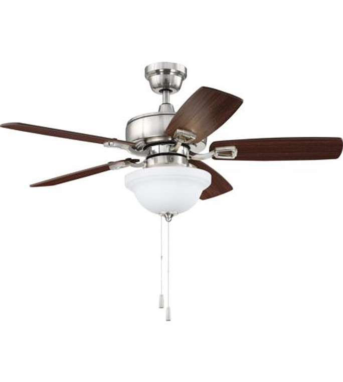 Craftmade 42" Ceiling Fan with Blades and Light Kit in Brushed Polished Nickel TCE42BNK5C1