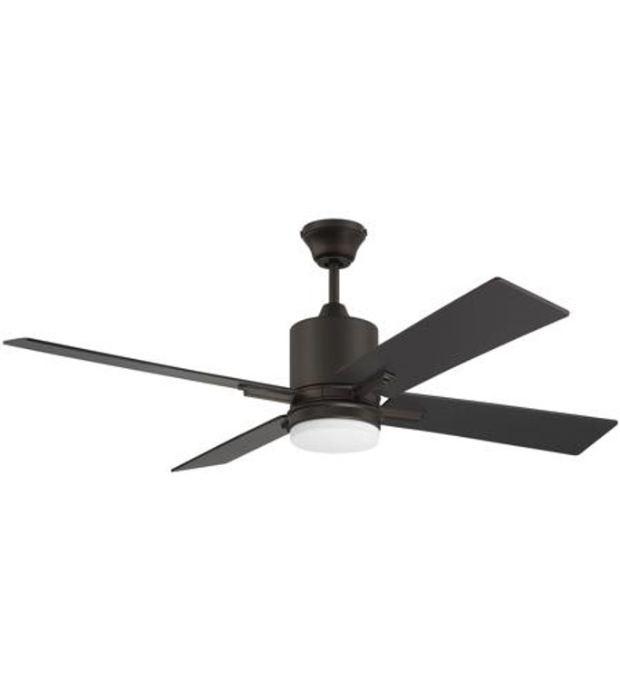Craftmade 52" Ceiling Fan with Blades, Light Kit and Wall Control in Espresso TEA52ESP4