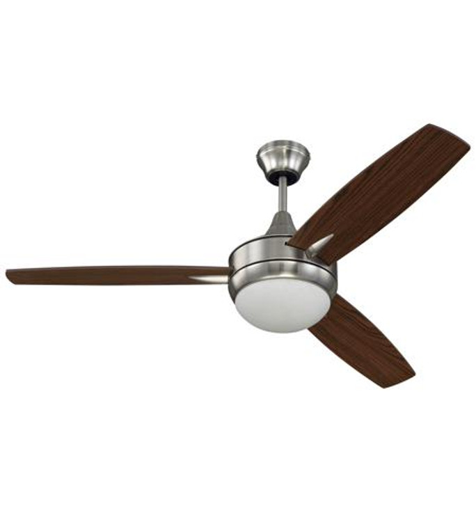 Craftmade 52" Ceiling Fan with Blades and Light Kit in Brushed Polished Nickel TG52BNK3