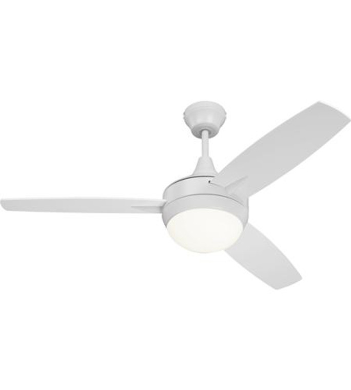 Craftmade 52" Ceiling Fan with Blades and Light Kit in White TG52W3