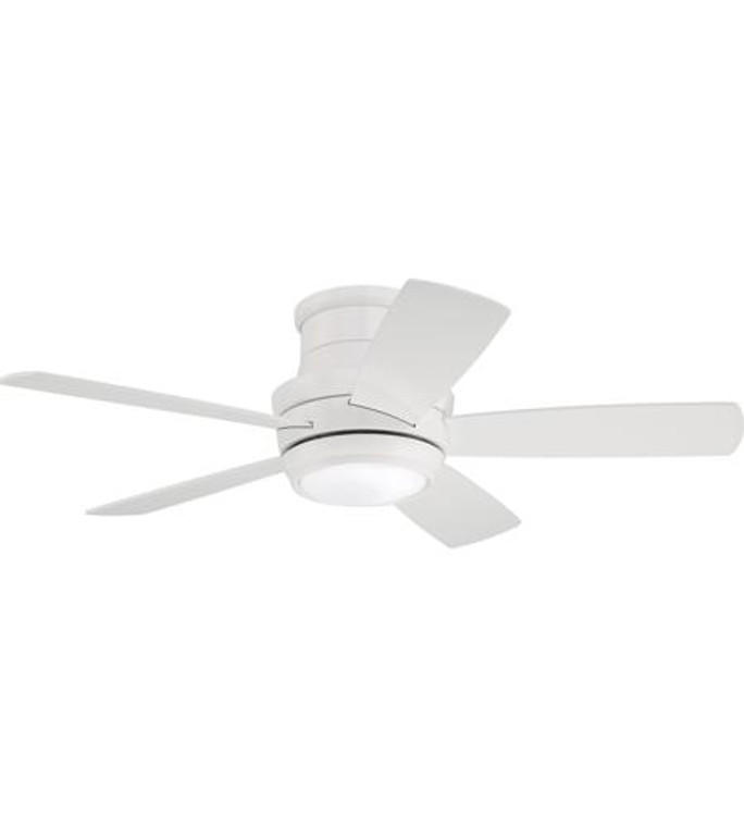 Craftmade 44" Ceiling Fan with Blades and Light Kit in White TMPH44W5