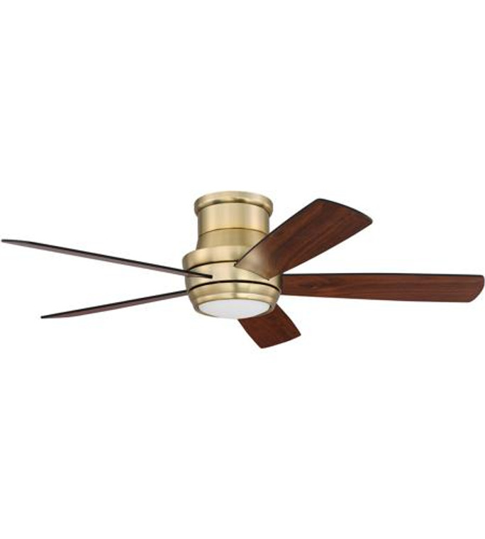 Craftmade 52" Ceiling Fan with Blades and Light Kit in Satin Brass TMPH52SB5