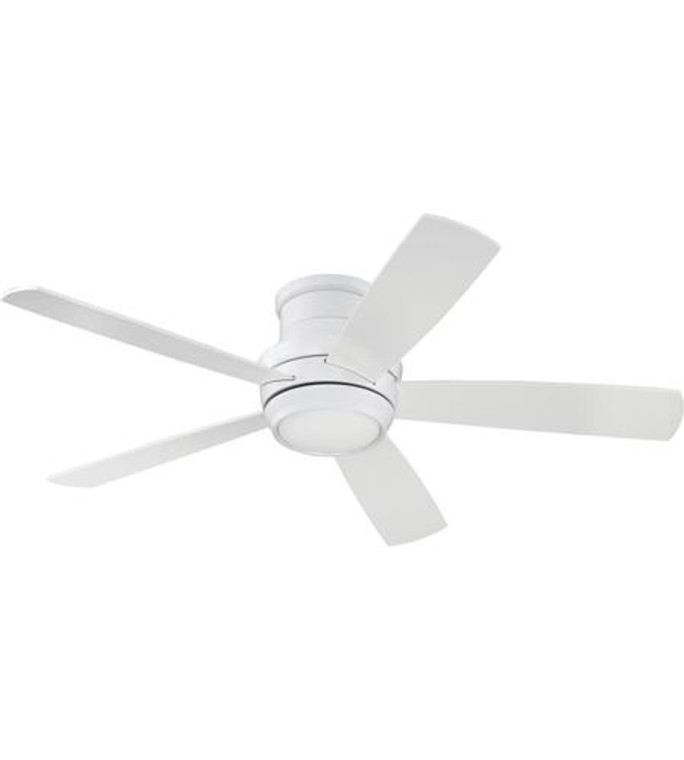 Craftmade 52" Ceiling Fan with Blades and Light Kit in White TMPH52W5
