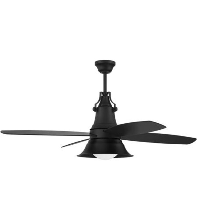 Craftmade Union Ceiling Fan (Blades Included) in Flat Black UN52FB4-LED