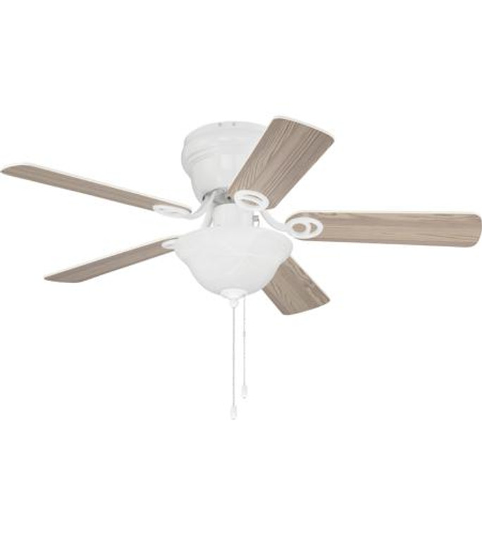 Craftmade 42" Ceiling Fan with Blades and Light Kit in White WC42WW5C1