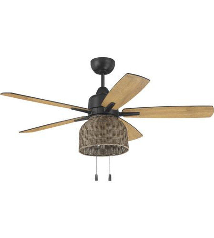 Craftmade 52" Ceiling Fan (Blades Included) in Flat Black WVN52FB5