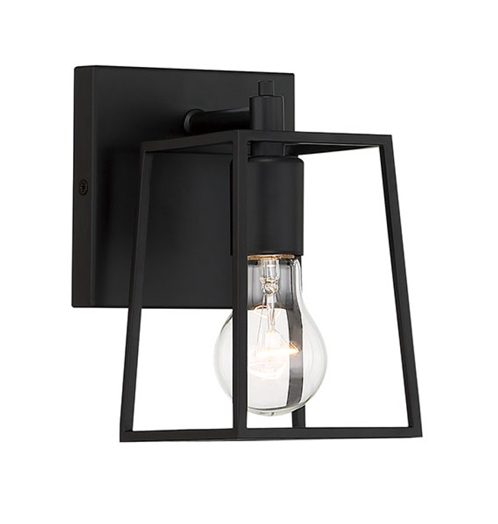Craftmade 1 Light Wall Sconce in Flat Black 12105FB1