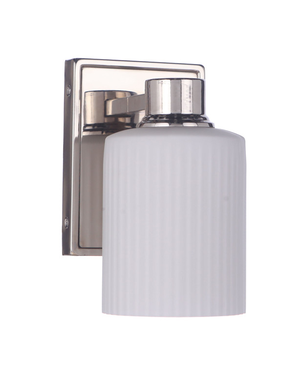 Craftmade Bretton 1 Light Wall Sconce in Polished Nickel 12905PLN1