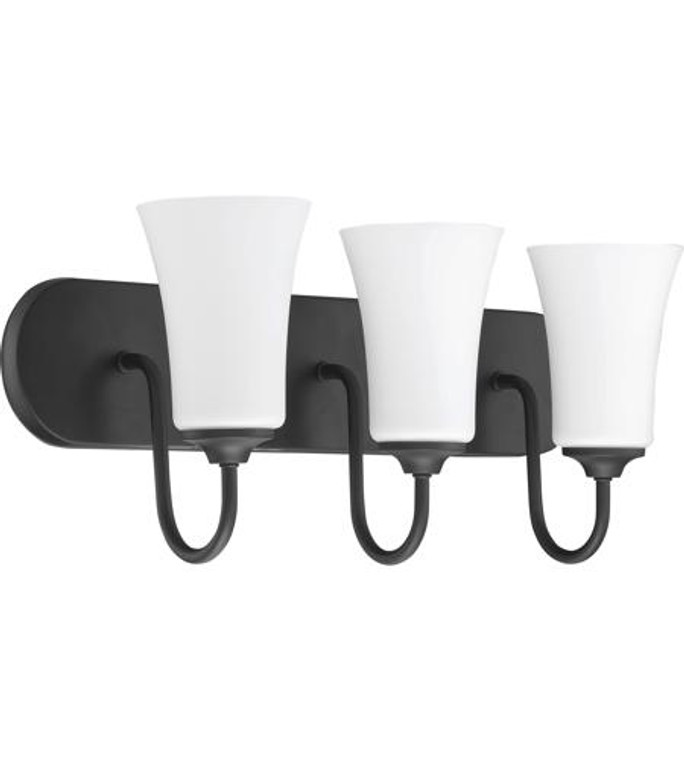 Craftmade 3 Light Vanity in Flat Black 50403-FB-WG