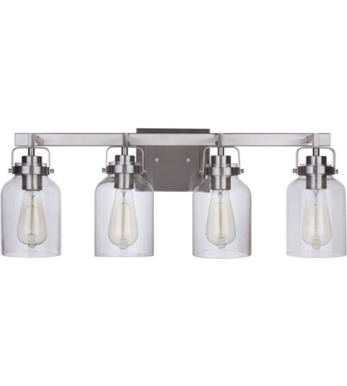 Craftmade 4 Light Vanity in Brushed Polished Nickel 53604-BNK