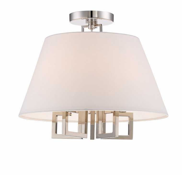 Crystorama Libby Langdon for Crystorama Westwood 5 Light Polished Nickel Ceiling Mount 2255-PN_CEILING