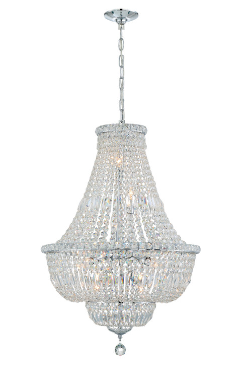 Crystorama Roslyn 9 Light Polished Chrome Chandelier ROS-A1009-CH-CL-MWP