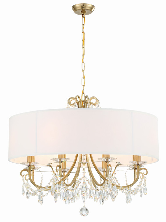 Crystorama Othello 8 Light Vibrant Gold Chandelier 6628-VG-CL-MWP