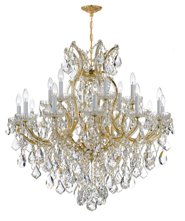Crystorama Maria Theresa 19 Light Hand Cut Crystal Gold Chandelier 4418-GD-CL-MWP