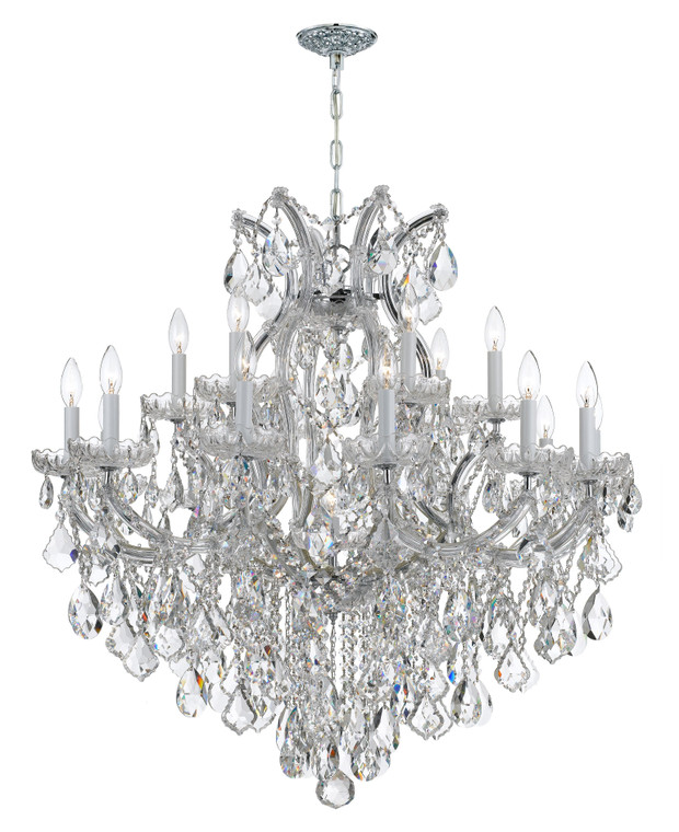 Crystorama Maria Theresa 19 Light Hand Cut Crystal Polished Chrome Chandelier 4418-CH-CL-MWP
