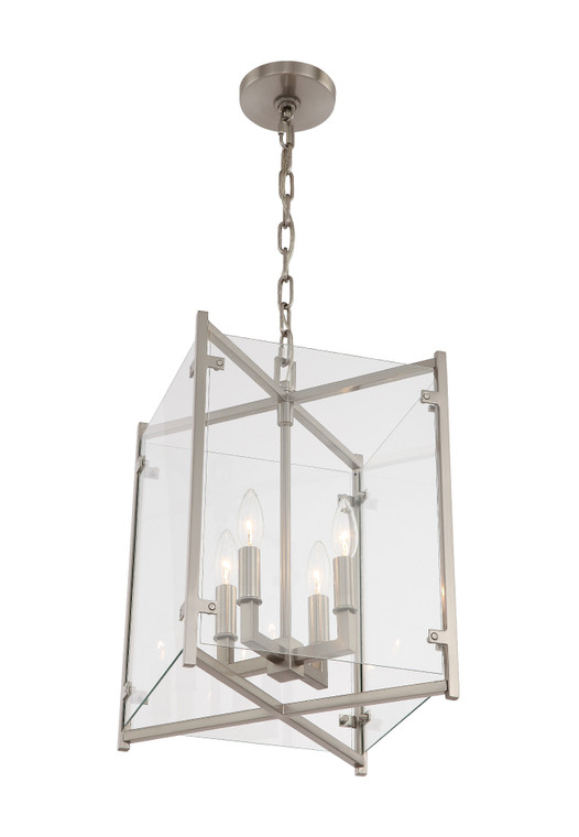 Crystorama Danbury 4 Light Brushed Nickel Chandelier DAN-8796-BN