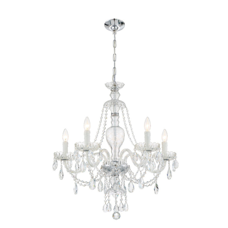 Crystorama Candace 5 Light Polished Chrome Chandelier CAN-A1305-CH-CL-MWP