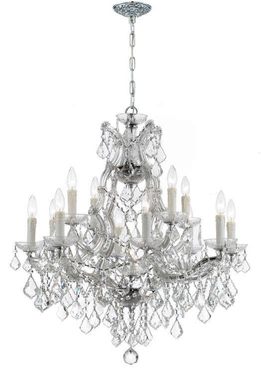 Crystorama Maria Theresa 13 Light Spectra Crystal Polished Chrome Chandelier 4412-CH-CL-SAQ