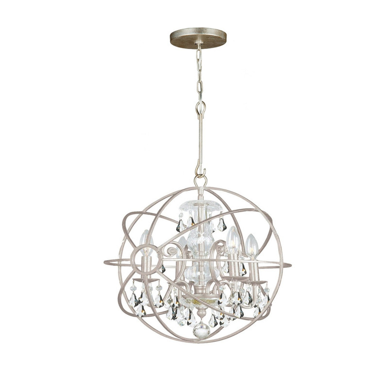 Crystorama Solaris 4 Light Clear Crystal Olde Silver Mini Chandelier 9025-OS-CL-MWP