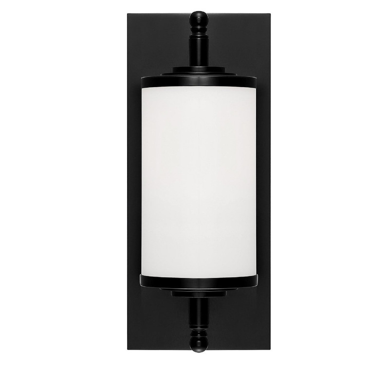 Crystorama Foster 1 Light Matte Black Bathroom Vanity FOS-A8050-MK