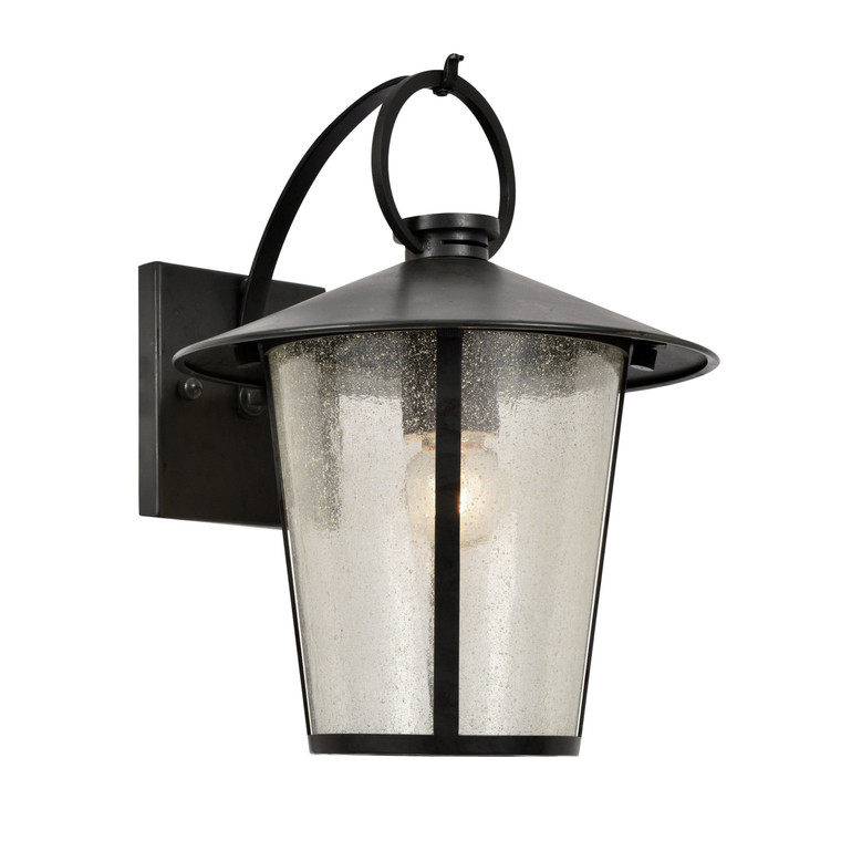 Crystorama Andover 1 Light Matte Black Outdoor Wall Mount AND-9201-SD-MK