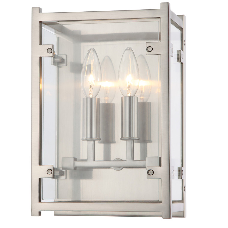 Crystorama Danbury 2 Light Brushed Nickel Wall Mount DAN-8792-BN