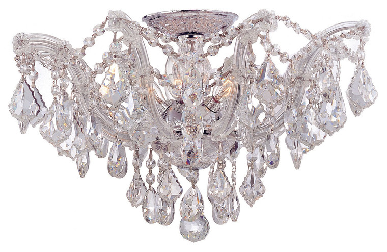 Crystorama Maria Theresa 5 Light Spectra Crystal Polished Chrome Ceiling Mount 4437-CH-CL-SAQ