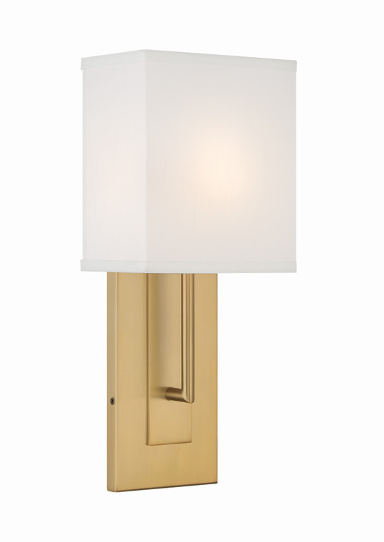 Crystorama Brent 1 Light Vibrant Gold Sconce BRE-A3631-VG