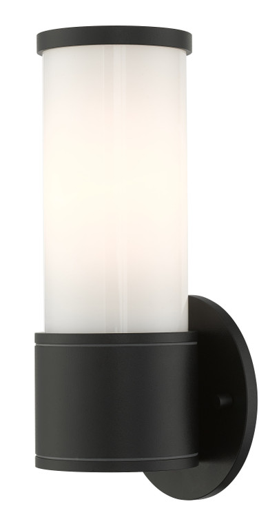 Livex Lighting Norfolk Collection  1 Light Textured Black Outdoor ADA Wall Lantern in Textured Black 79321-14