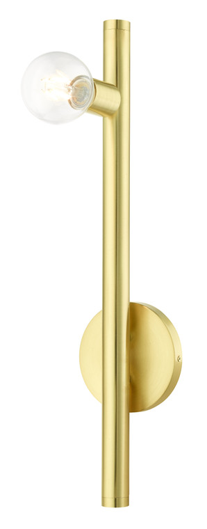 Livex Lighting Bannister Collection  1 Light Satin Brass Wall Sconce in Satin Brass  45861-12