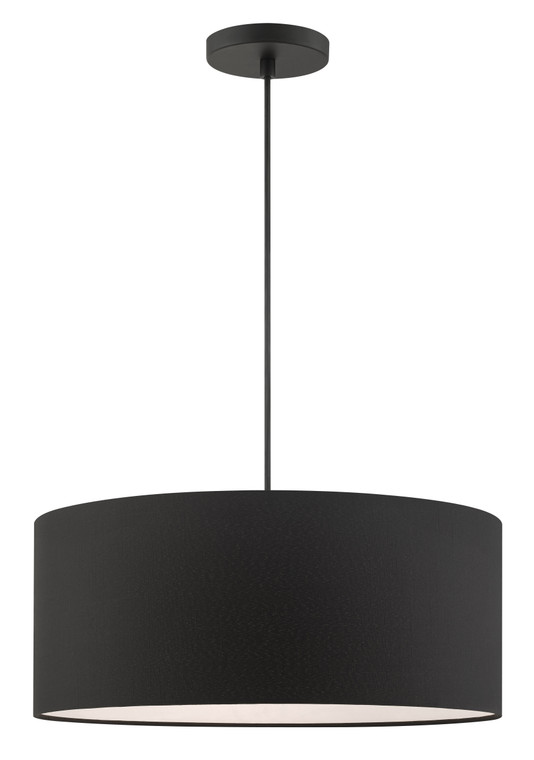 Livex Lighting Bainbridge Collection  3 Light Black Pendant in Black  45660-04