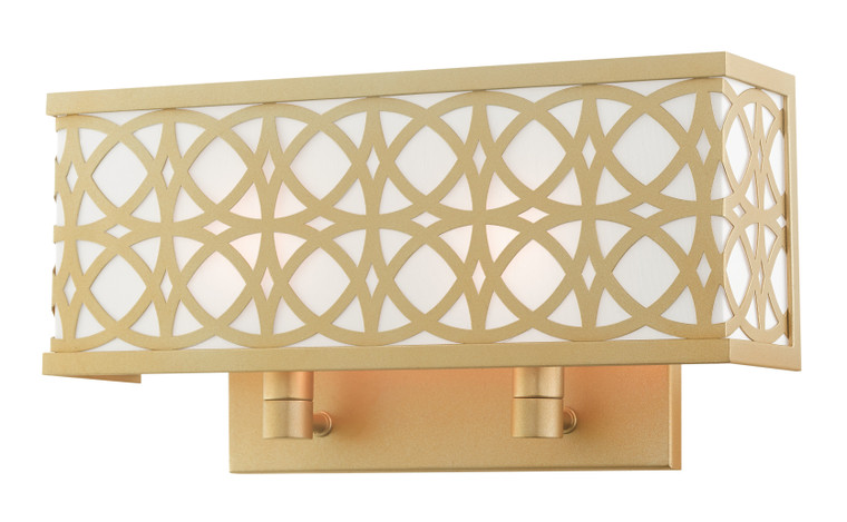 Livex Lighting Calinda Collection  2 Light Soft Gold ADA Double Sconce in Soft Gold 49877-33